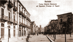 Corso Vittorio Emanuele ed Ospedale Principe di Napoli (oggi Ospedale Civile)